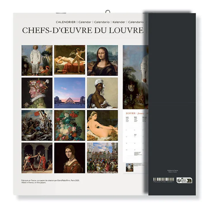 Discount Calendrier 2026 - Chefs-d'œuvre du Louvre - 30x30 cm Calendriers Et Agendas