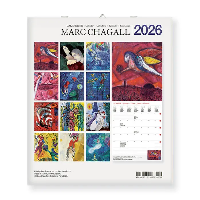 Calendrier 2026 - Marc Chagall - 15,5x18cm