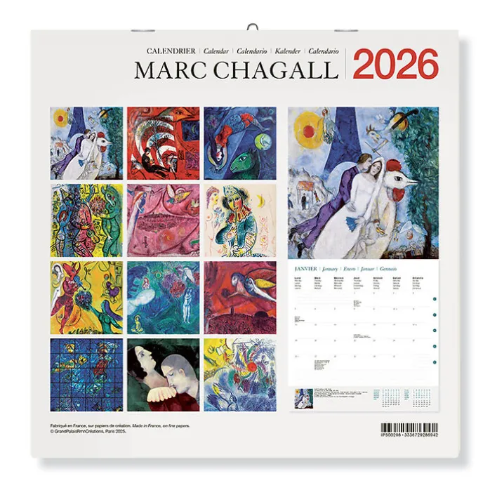 Calendrier 2026 - Marc Chagall - 30x30 cm