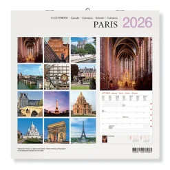 New Calendrier 2026 - Paris Photos - 30x30 cm Calendriers Et Agendas