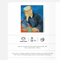 Discount Carnet A6 Vincent van Gogh - Le Docteur Paul Gachet - Orsay x Papier Tigre Cahiers Et Carnets
