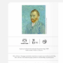 New Carnet A6 Vincent van Gogh - Portrait de l'artiste - Orsay x Papier Tigre Cahiers Et Carnets