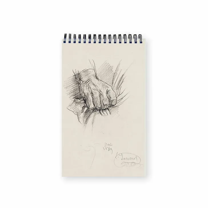 Outlet Carnet de croquis 30 feuilles Louis Janmot - Étude de main serrant un drapé, 1869 Cahiers Et Carnets