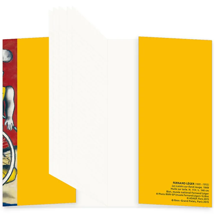 Carnet - Léger "Les loisirs sur fond rouge"