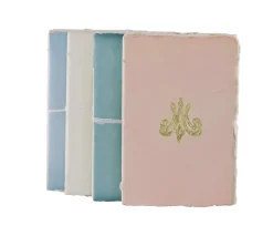 Outlet Carnet papier bouilli en cuve - Monogramme de Marie-Antoinette - Saumon Cahiers Et Carnets