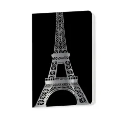 Discount Carnet Tour Eiffel - Noir et argent Cahiers Et Carnets