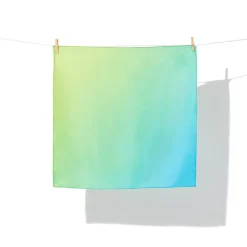Carré de soie Bleu/vert 70x70cm