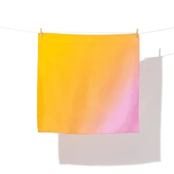 Carré de soie Rose/jaune 70x70cm