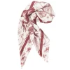 Hot Carré de soie 90x90cm - Herbier du roi Rouge - Maison Baluchon Foulards, Étoles, Châles