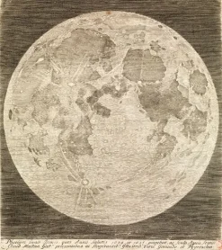 Carte de la lune : pleine lune (affiches d'art)