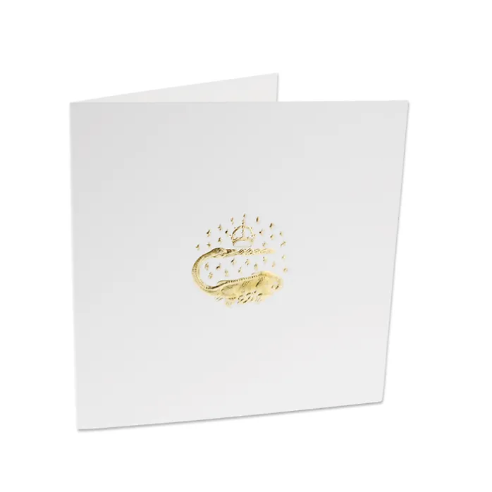 Carte double avec enveloppe - Salamandre du tympan de la porte Dorée - Château de fontainebleau