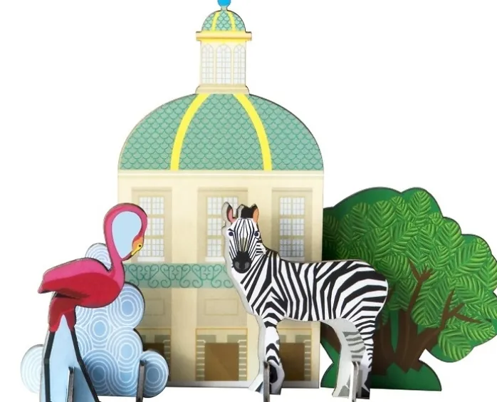 Carte pop out Ménagerie du roi - Zèbre