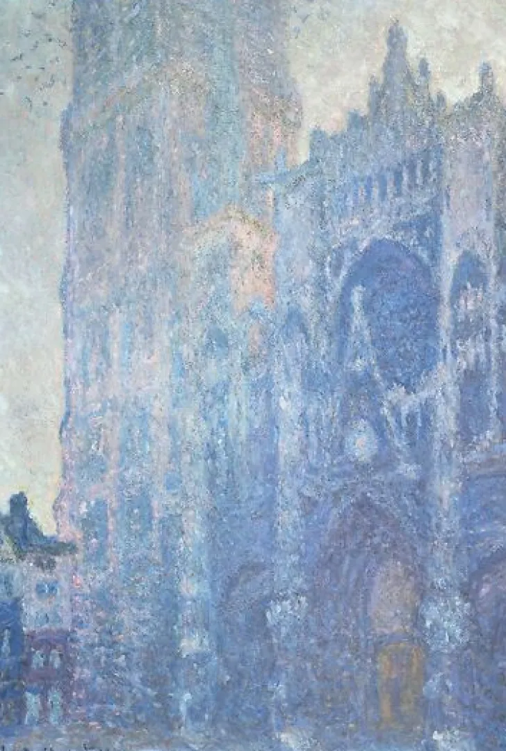 Hot Cathédrale de Rouen. Le portail et la tour Saint-Romain, effet du matin, harmonie blanche (toiles sur châssis) Toiles Sur Châssis|Affiches D'Art Encadrées