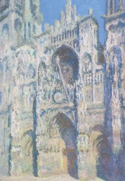 Online Cathédrale de Rouen, le portail et la tour Saint Romain, plein soleil, harmonie bleue et or (panneaux aluminium) Panneaux Aluminium|Panneaux Acryliques