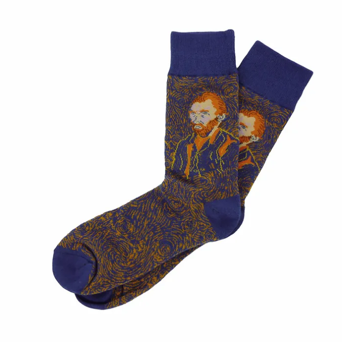 Chaussettes Vincent van Gogh - Autoportrait bleu41/46 - Musée d'Orsay