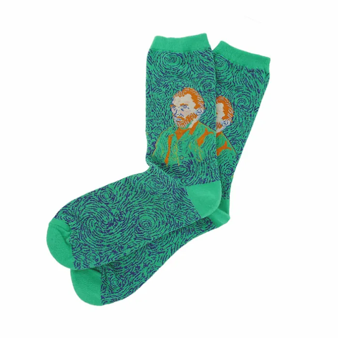 Chaussettes Vincent van Gogh - Autoportrait Vert 36/41 - Musée d'Orsay