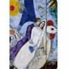 Chemise à élastique Marc Chagall - Les mariés de la tour Eiffel - A4 Chemises Et Sous-Chemises