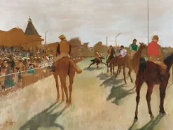 Chevaux de course, devant les tribunes [dit aussi Le Défilé] (détail) (panneaux aluminium)