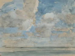 Ciel nuageux au-dessus d'une mer calme (panneaux aluminium)