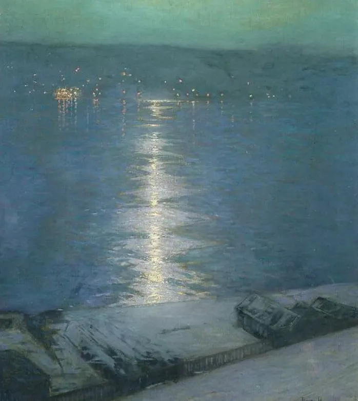 Clair de lune sur la riviére ou (panneaux acryliques)