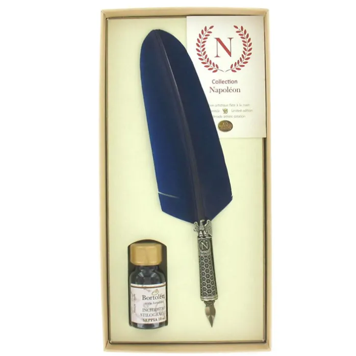 Coffret d'écriture Napoléon - Plume d'oie Bleue - Bortoletti