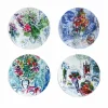 Coffret de 4 assiettes 21cm Marc Chagall - Les bouquets de fleurs - Bernardaud