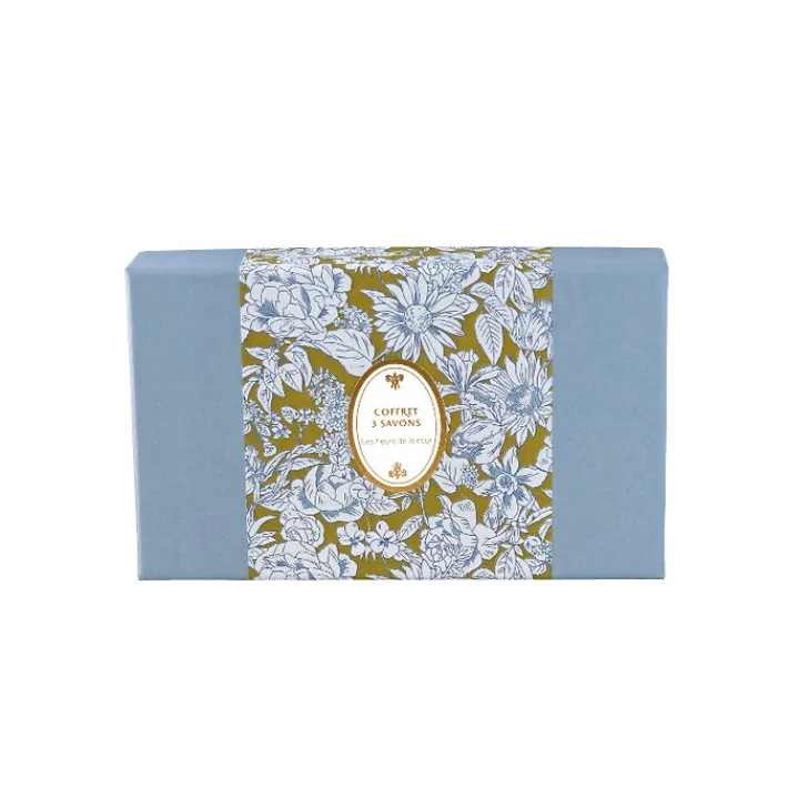 Online Coffret 3 savons Rose, violette et lys - Les fleurs de la cour Corps & Bain