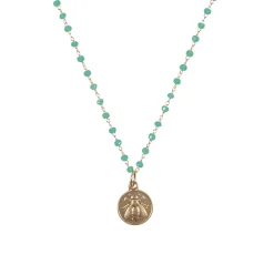 Collier Abeille - Vert d'eau