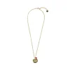 Collier court Nymphéa perle de cornaline - Les Cleias
