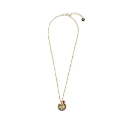 Collier court Nymphéa perle de cornaline - Les Cleias