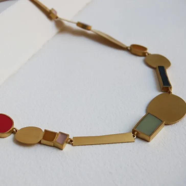 Collier doré Collage vert - Joidart Colliers Et Pendentifs