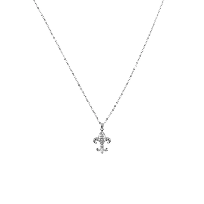 Collier Fleur de Lys strass