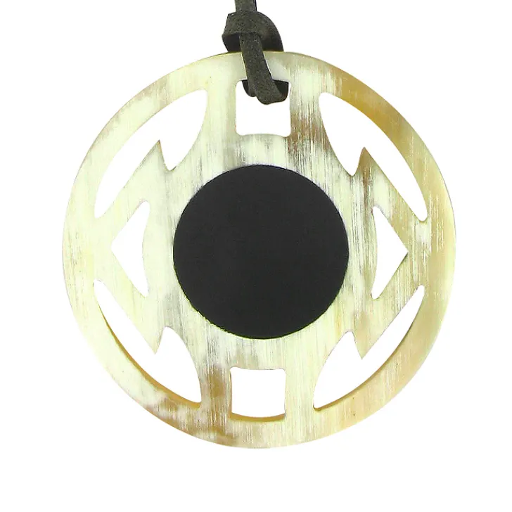 Best Collier graphique en corne - Blond Colliers Et Pendentifs