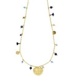 Collier à pampilles bleu turquoise Nymphéa - Les Cleias