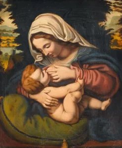 Clearance Copie de La Vierge au coussin vert (panneaux aluminium) Panneaux Aluminium|Affiches D'Art Encadrées