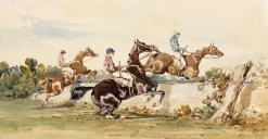 Course de chevaux (panneaux acryliques)