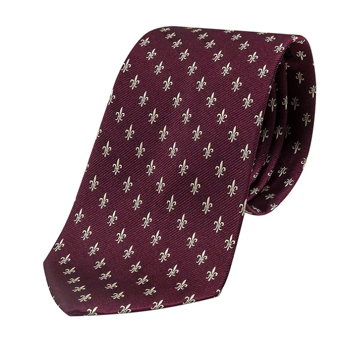 Cravate Fleurs de lys - Rouge