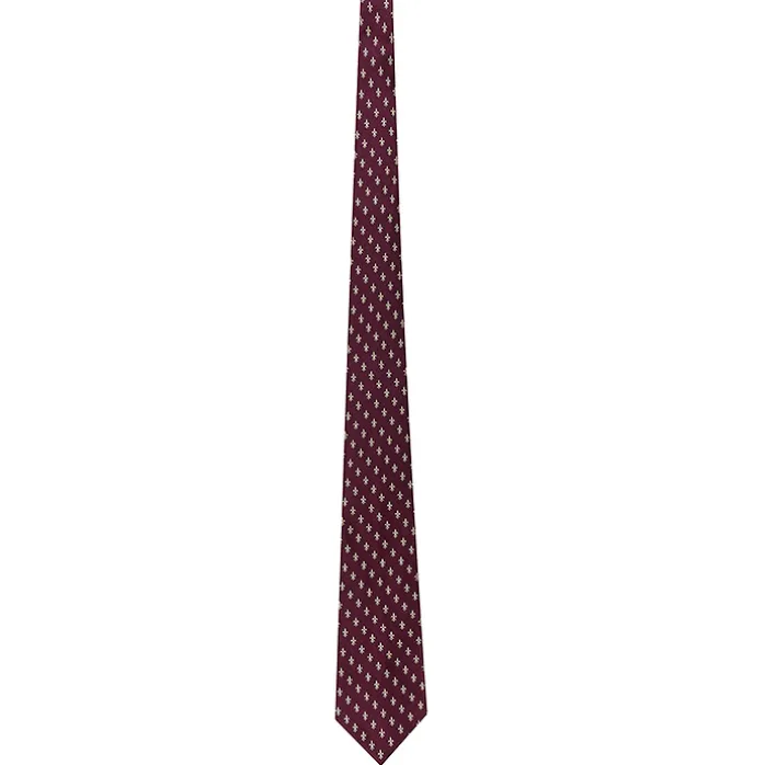 Cravate Fleurs de lys - Rouge