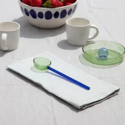 Cuillère en verre Vert / bleu
