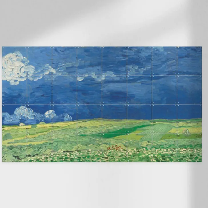 Décoration murale Vincent van Gogh - Champ de blé sous un ciel orageux - 160x80 cm Art De La Maison