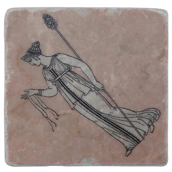 Clearance Dessous de verre - Bacchante présentant le filet sacré Art De La Table