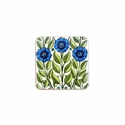 Dessous de verre William De Morgan Fleurs bleues - V&A Art De La Table