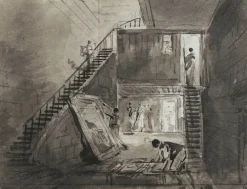 Entrée de l'atelier d'Hubert Robert au Louvre (panneaux aluminium)