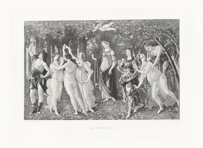 Estampe Allégorie du printemps - Botticelli