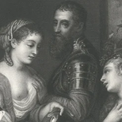 Estampe Allégorie en l'honneur d'Alphonse d'Avalos, marquis de Guast - Titien