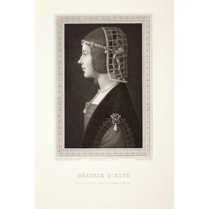 Discount Estampe Béatrix d'Este - Léonard de Vinci Chefs D'Œuvre Des Musées