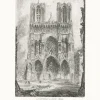 Estampe Cathédrale de Reims - Louis Orr