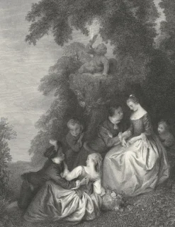 Sale Estampe Conversation galante dans un parc - Jean-Baptiste-Joseph Pater Chefs D'Œuvre Des Musées