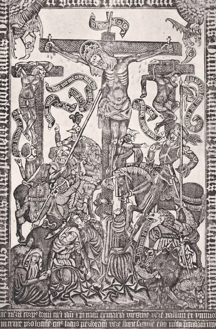 Discount Estampe Crucifixion : le Christ en croix - Le Maître au criblé Chefs D'Œuvre Des Musées