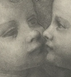 Estampe Deux enfants qui s'embrassent - Léonard de Vinci